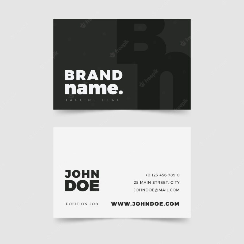 Monochrome business card