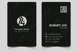 Monochrome business cards pack