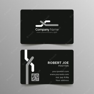 Monochrome business cards set