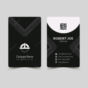 Monochrome business cards template set