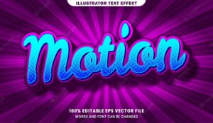 Motion 3d editable text style effect
