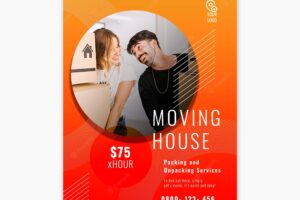 Move house flyer template