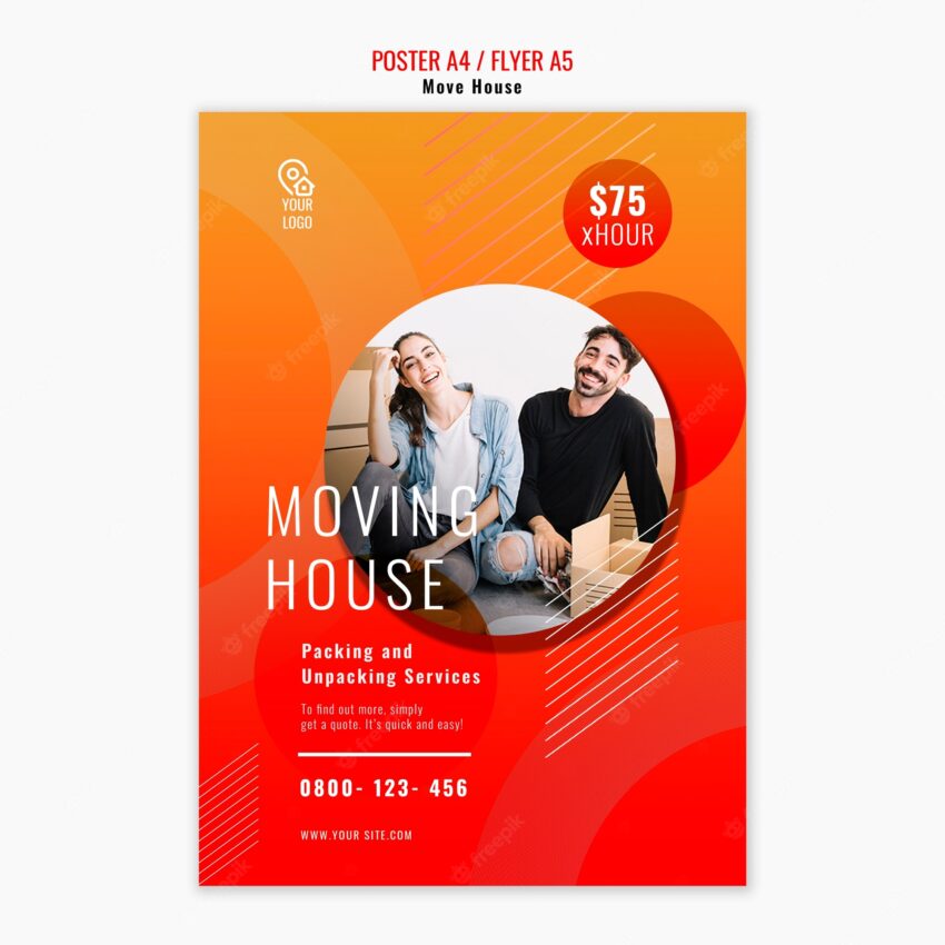 Move house poster template