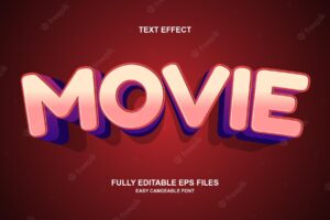 Movie text effect