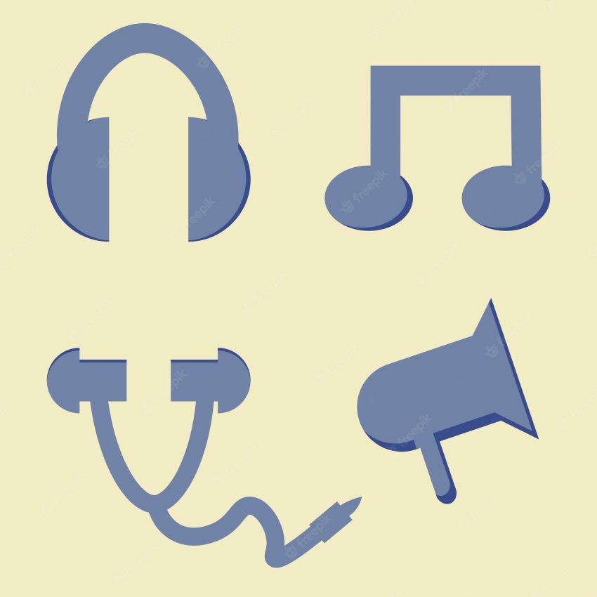 Music audio icon pack