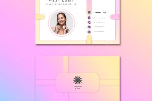 Music show business cards template