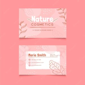 Nature cosmetics horizontal business card