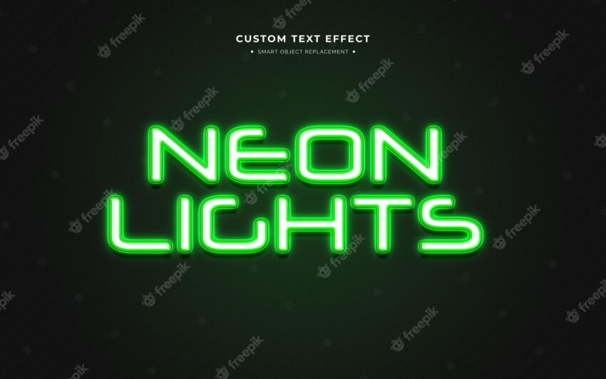 Neon 3d text style effect
