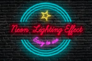 Neon lighting effect in photoshop