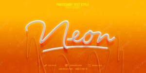 Neon text style effect template design