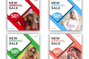 New arrival fashion sale social media post template