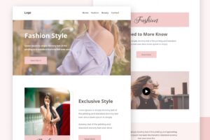 New fashion style sale web landing page premium template