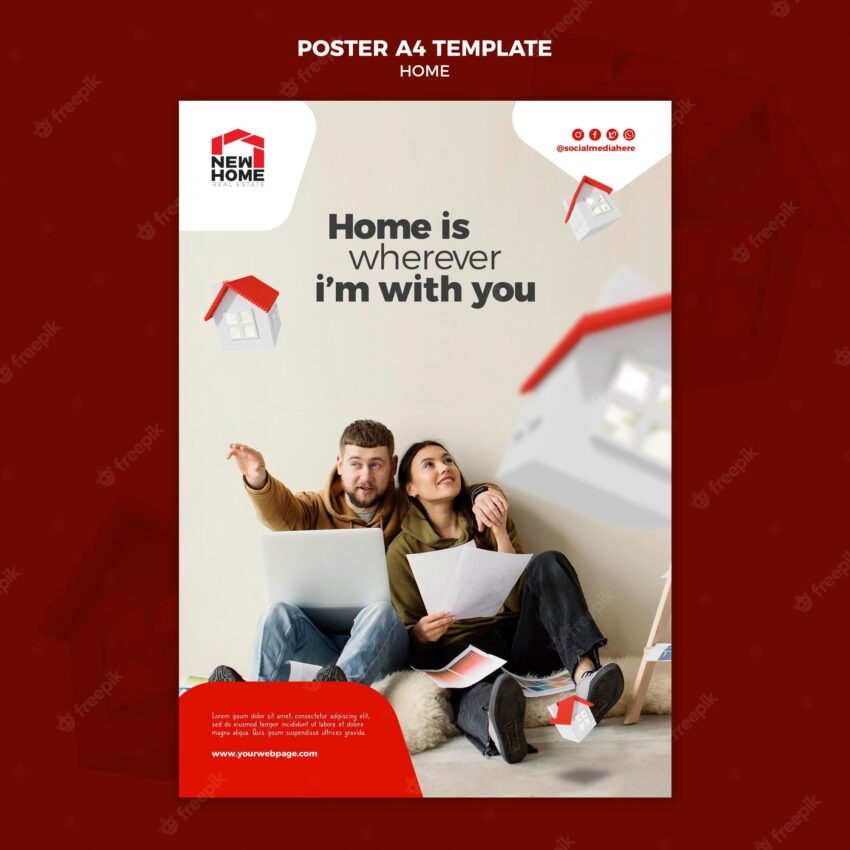 New home poster template