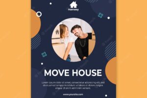 New house new start flyer template