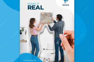 New house real estate poster