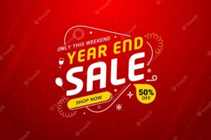 New year sale discount banner template promotion