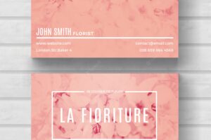 Nice floral business card