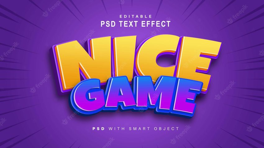 Nice game text effect