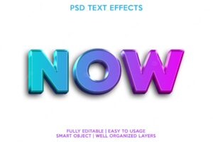 Now text effect