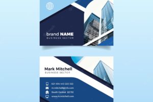 Office building design for business card