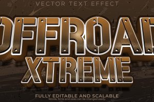 Offroad text effect editable adventure and extreme text style