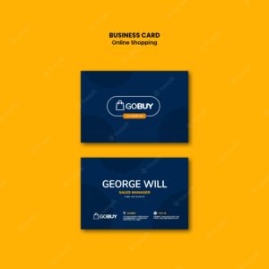 Online shopping business card template