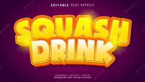Orange squash editable text effect