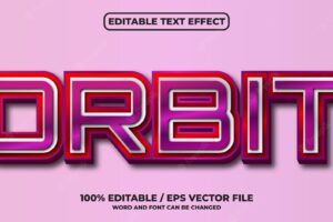 Orbit editable text effect