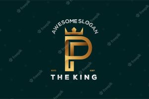 P letter gradient luxury logo design