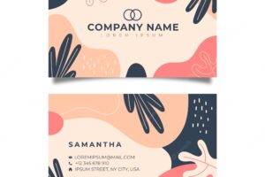 Painted abstract business card template