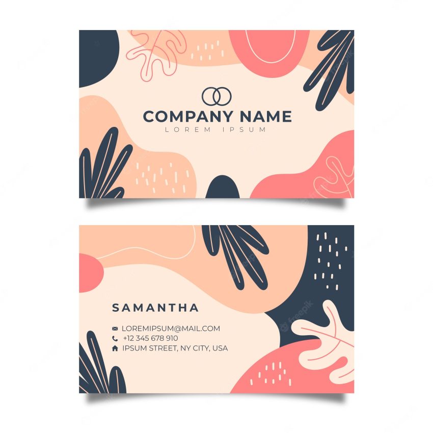 Painted abstract business card template