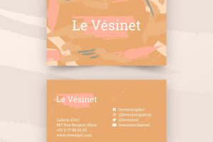 Painted business card