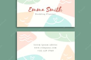 Pastel-colored business card design