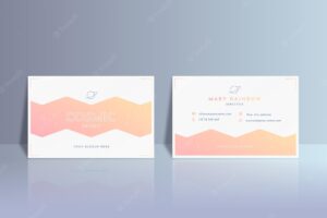 Pastel gradient business cards pack