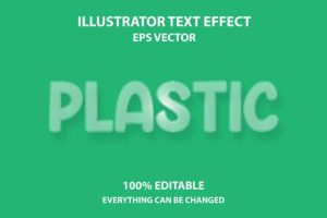 Plastic editable text effect