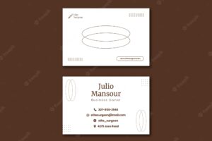Plastic surgery business card template
