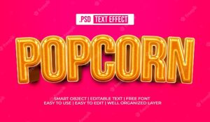 Popcorn text style effect