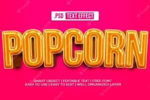Popcorn text style effect