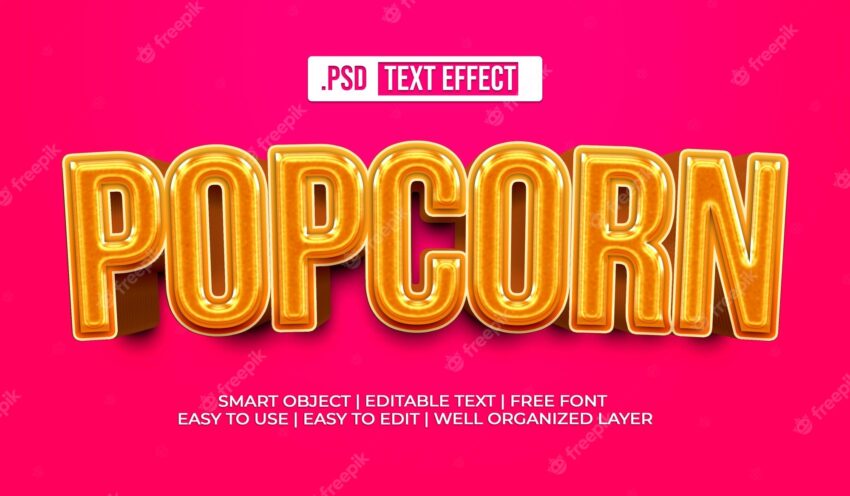Popcorn text style effect