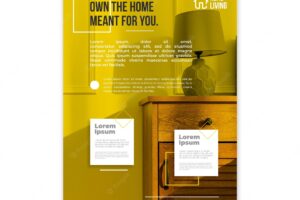 Poster template for real estate and building