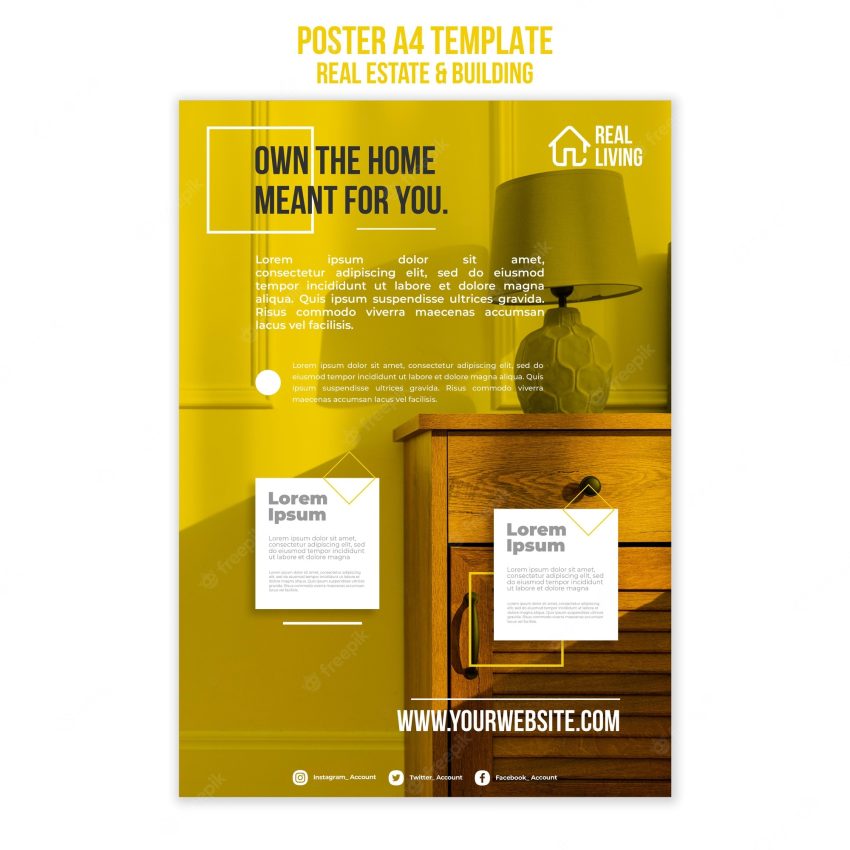 Poster template for real estate and building