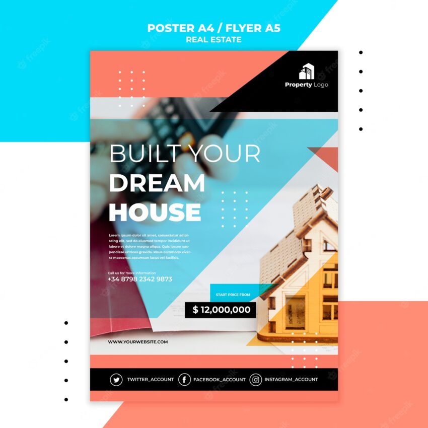 Poster template for real estate company