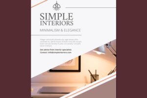 Poster template simple interiors