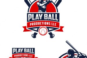 Premium baseball club sport logo emblem template set