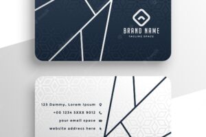 Professional business card design with lines