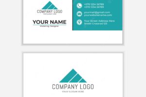 Professional business card template free vector