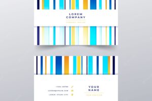 Professional business card with abstract shapes