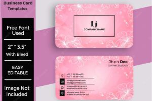 Professional flower business card design