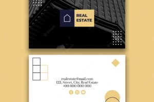 Professional geometric real estate business card