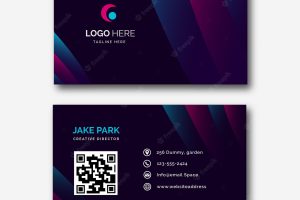 Professional gradient business card design for businesses manufacturers retailers startups